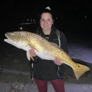 Night Fishing in the Surf for Bull Redfish - FishingBama